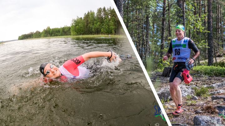 Swimrun-reitillä juoksu- ja uintiosuudet vuorottelevat. Punkaharju Swimrunissa pisin uintiosuus on 440 metriä.