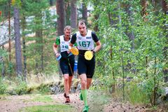 Jere Lemmetty ja Vili Mustonen joensuulaisesta Karjalan Uimarit Triathlon -seurasta olivat duo-sarjan nopein miespari 20,4 kilometrin Norppa-matkalla.