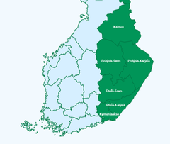 Kasvuohjelman toteutusalue on Kainuu, Pohjois-Savo, Etelä-Savo, Pohjois-Karjala, Etelä-Karjala ja Kymenlaakso.