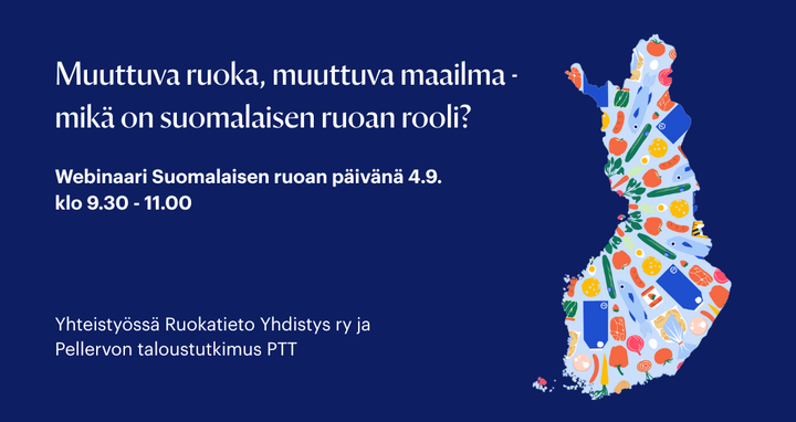 Kutsu webinaariin Suomalaisen ruoan päivänä 4.9.