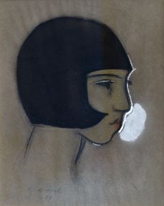 Helene Schjerfbeck: Flickprofil, 1928, blyerts, kol och gouache på papper, 36 x 29 cm, Reitz samlingar. Foto: Matias Uusikylä / Reitz samlingar.