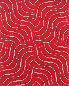 Juhana Blomstedt (1937–2010), Punainen abstraktio, 1969, öljy kankaalle, Sampo Group. Kuva: Rauno Träskelin / Sampo Group.