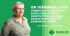 On isänmaallista.. varmistaa pk-yritysten kasvu-edellytykset. suuryrityksiä suosiva Hankintalain muutos vaarantaa tämän.