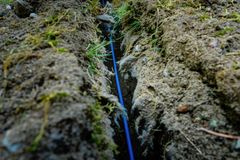 Asukkaan pihalle asennettu tonttiputki.