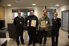 Peter Johansson, Jonne Salin, Thomas Rönnberg ja Niina Sipronen Sipoossa 16.10.2026.