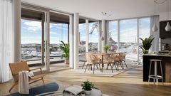 Turun Prikantiini, havainnekuva asunnosta, näkymä Aurajoelle