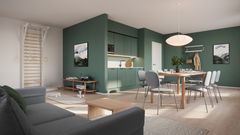 Havainnekuva kerhohuoneesta