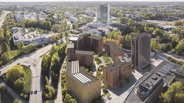 Espoon Luhtavilla tavoittelee Rakennustiedon ympäristöluokitusta, ja sen energialuokka on A.