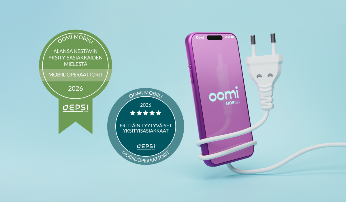 Oomi Mobiili sijoittui kärkeen asiakastyytyväisyysvertailussa