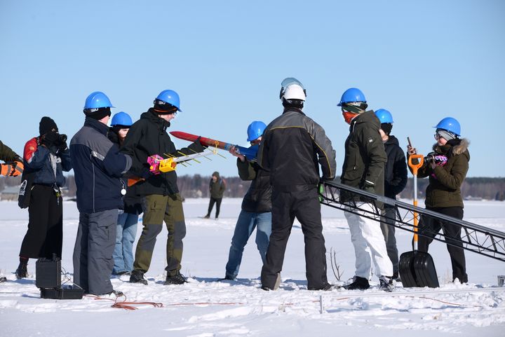 Kuva CanSat-kilpailusta Vaasassa vuonna 2023.