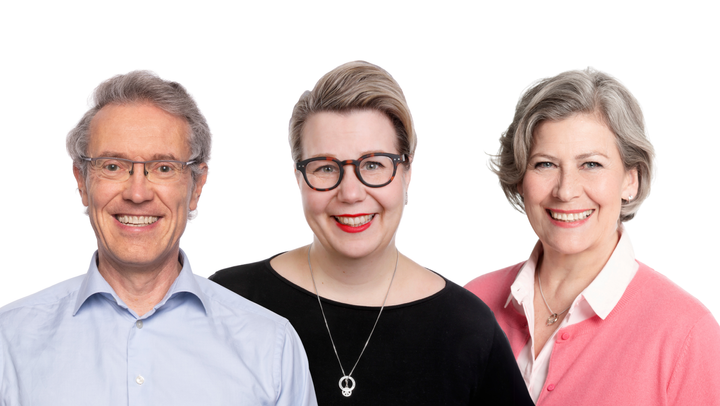 Antti Vuorela, Johanna Laisaari ja Hilkka Ahde.