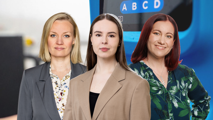 Helena Marttila (Espoo), Elisa Gebhard (Helsinki) ja Soile Eriksson (Vantaa)