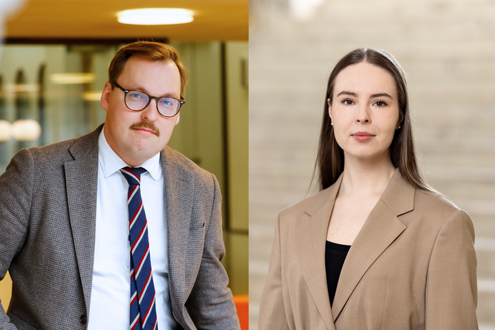 SDP:n valtuustoryhmän 1. vpj. Niilo Toivonen ja valtuustoryhmän pj. Elisa Gebhard.