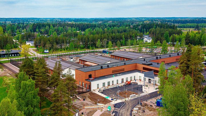 Ilmakuva Ohkolan työmaalta toukokuussa 2026. Kuva: Aki Rask.