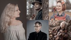 Artists Saima Haapanen, Kreeta-Maria Kentala, Viive Virtanen, Touko Kentala and Timo Alakotila.