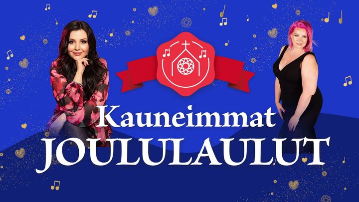 Kauneimmat Joululaulut -yhteislaulutilaisuudessa laulattavat ja laulavat Diandra sekä Jepa Lambert.