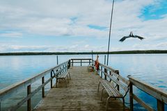 Hvittorpin rantasaunan laituri.