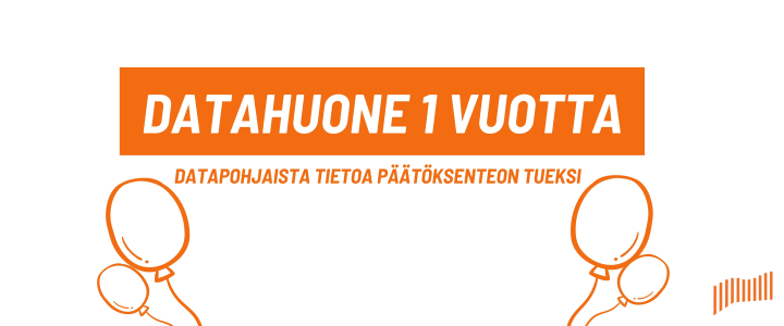 Datahuone 1 vuotta -tapahtuman logo