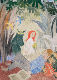 Tove Jansson: Fågel blå, 1953 (detalj). © Tove Janssons dödsbo. Foto: HAM / Maija Toivanen.