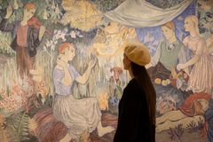 Tove Jansson: Juhlat maalla, 1947 (yksityiskohta). HAM Helsingin taidemuseo. © Moomin Characters™. Kuva: HAM / Maija Toivanen.