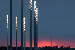 Olafur Eliasson, Pitkän päivänvalon paviljonki (yksityiskohta), 2025; Kruunuvuorenranta, Helsinki, 2025; Kuva: HAM / Maija Toivanen; Tilaaja Helsingin kaupunki; HAM Helsingin taidemuseon kokoelma © 2025 Olafur Eliasson
