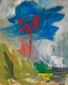 Mauno Markkula: Valaistu puu, 1951. HAM Helsingin taidemuseo. Kuva: HAM / Sonja Hyytiäinen.