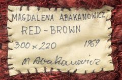 Magdalena Abakanowicz: Punaruskea, 1969 (yksityiskohta). Teresa & Andrzej Starmach kokoelma. Kuva: Marek Gardulski