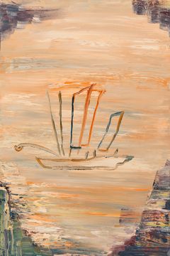 Leena Luostarinen: Dzonki on Lake Thai-hu, 1991. HAM Helsingin taidemuseo. Kuva: HAM / Maija Toivanen.