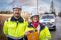 Kuvassa Elenian rakennuttamispäällikkö Jesse Jaakkola ja Plusabin Business Developer Miia Virtapuro.