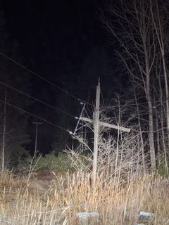 Hannes-myrskyn aiheuttamia vaurioita Elenian sähköverkossa