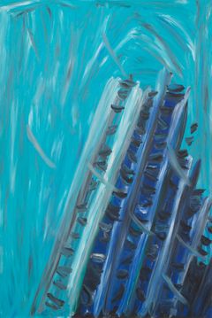 Martha Diamond, Wind, 1986. Öljy kankaalle, 274,5 x 183 cm. Collection Martha Diamond Trust, New York.