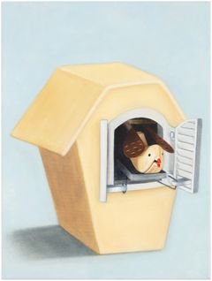 Annamaari Hyttinen, Sielulintu (Kukkuu), 2025. Öljy kankaalle, 40 x 30 cm.