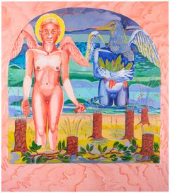 Siiri Haarla, Metsästäjän sydän, 2026. Öljy kankaalle, 170 x 150 cm.