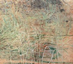 Ebba Svensson, Näste, 2026. Öljy, pigmentti ja liima kankaalle, 200 x 230 cm.