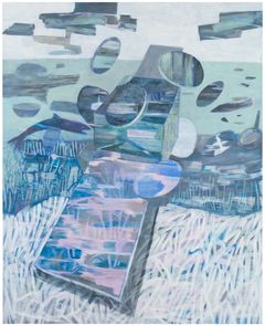 Iisa Maaranen, Vaeltava, 2026. Tempera kankaalle, 180 x 145 cm.