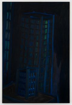 Martha Diamond, Center City, 1982. Öljy kankaalle, 274,5 x 183 cm. Collection Martha Diamond Trust, New York.