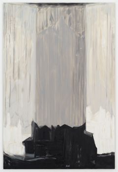 Martha Diamond, Grisaille II, 2007–08. Öljy pellavalle, 183 x 122 cm. Collection Martha Diamond Trust, New York.