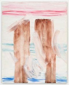 Martha Diamond, World Trade, 1988. Öljy kankaalle, 183 x 146 cm. Collection Martha Diamond Trust, New York.