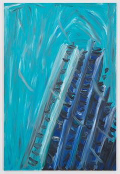 Martha Diamond, Wind, 1986. Öljy kankaalle, 274,5 x 183 cm. Collection Martha Diamond Trust, New York.