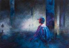 Tehdashalli, jossa pari nuorta henkilöä.