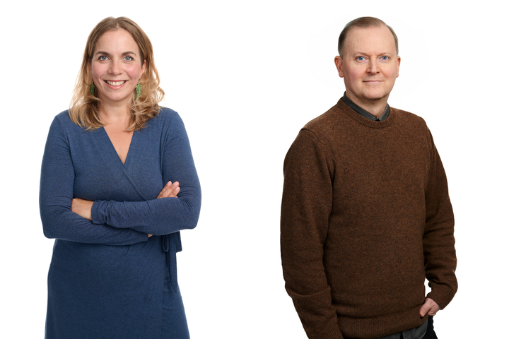 Kuvassa kaupunginvaltuutetut Elli Keisteri-Sipilä ja Risto Nevanlinna (vihr.)