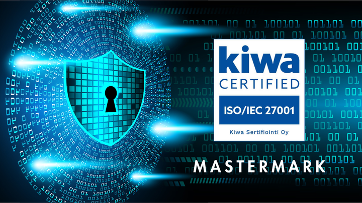 Mastermark on saanut ISO 27001 -tietoturvasertifikaatin. Tietoturvasertifikaatti on merkittävä saavutus asiakaskokemuksen ja laadun parantamiseen.