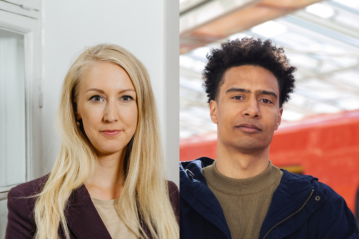 Valtuustoryhmän puheenjohtaja Suvi Pulkkinen ja valtuustoryhmän 1. varapuheenjohtaja Shawn Huff