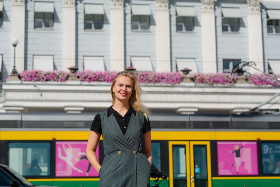 Vihreän valtuustoryhmän puheenjohtaja Amanda Pasanen Salla Merikukka