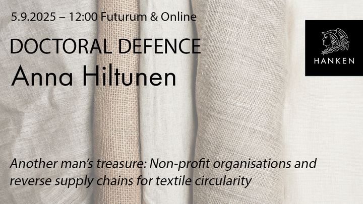 Anna Hiltunen disputerar 5.9.2025