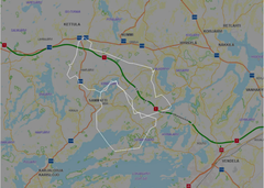 Saukkolan hankealue kartalla