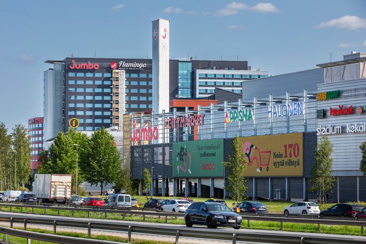 Located in Vantaa, Jumbo Shopping Centre is the largest shopping centre in Finland in terms of sales. Jumbo was awarded the Commercial Space of the Year recognition at the 2025 NCSC Nordic Awards.