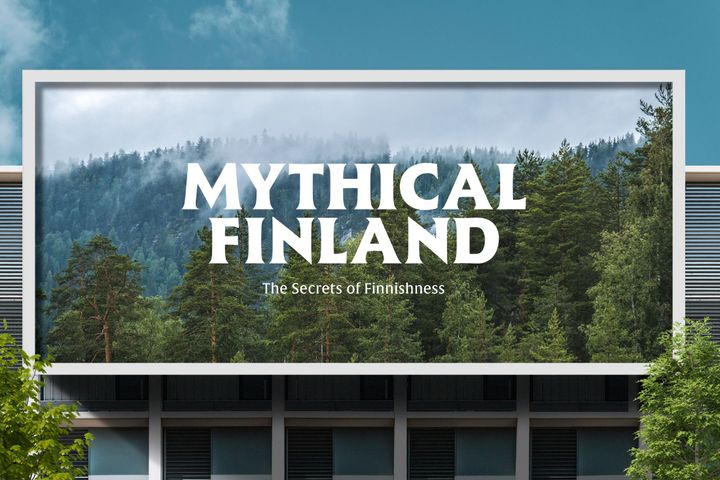 Myyttinen Suomi -logo on ajaton ja ilmentää menneiden aikojen sekä tarinallisuuden tuntua. Logosta on kaksi versiota, yksi kotimaan ja yksi kansainväliseen viestintään.