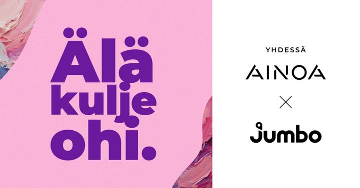 AINOA haastoi Jumbon mukaan Älä kulje ohi -kampanjaan edistämään lasten ja nuorten hyvinvointia.