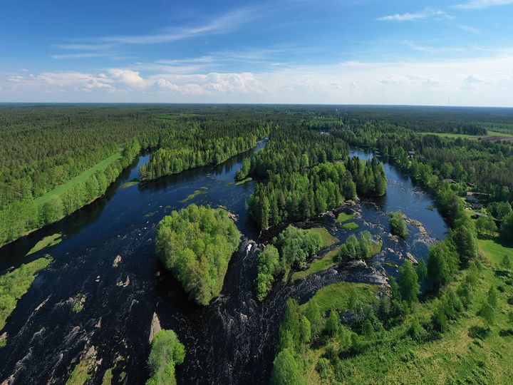 Ilmakuva Koitelista, minne Antti Laitisen Climate Clock -teos tulee sijoittumaan.